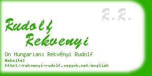 rudolf rekvenyi business card