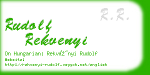 rudolf rekvenyi business card